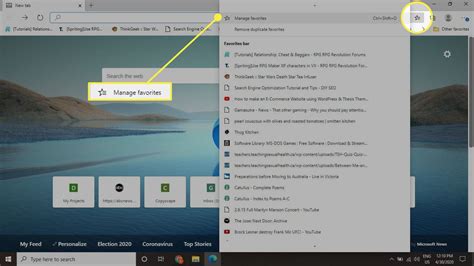 how to show favorites bar in edge|microsoft edge favorites sidebar.